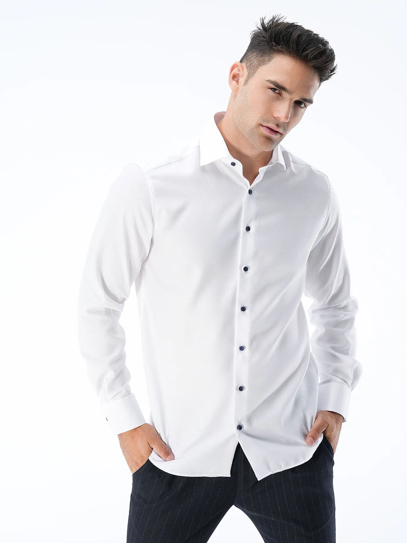 ETERNA | Hemd Modern Fit | weiss